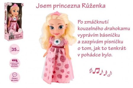 Teddies Panenka princezna Renka plast 35cm esky mluvc na baterie se zvukem