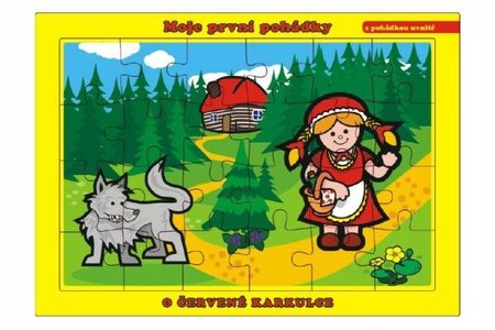 Teddies Puzzle deskov O erven Karkulce 26x17cm 24 dlk