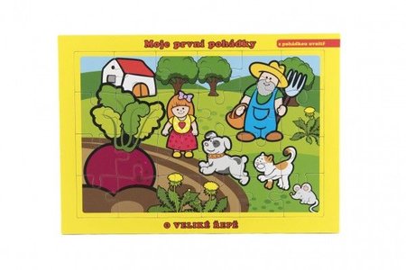 Teddies Puzzle deskov O Velik ep 26x17cm 24 dlk