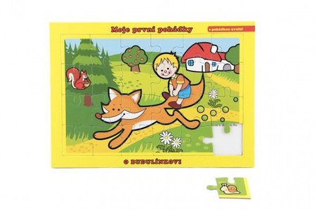 Teddies Puzzle deskov O Budulnkovi 26x17cm 24 dlk