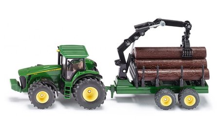 SIKU Farmer - Traktor John Deere s lesnm pvsem 1:50