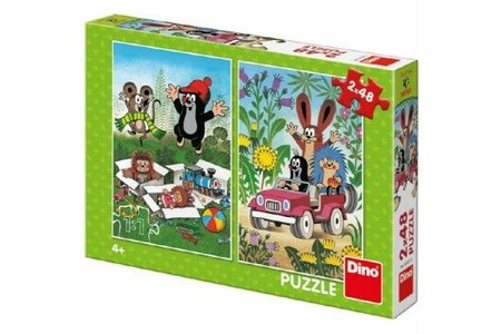 Dino puzzle Krtek se Raduje 2x48 dlk 18x26cm v krabici 27x19x4cm