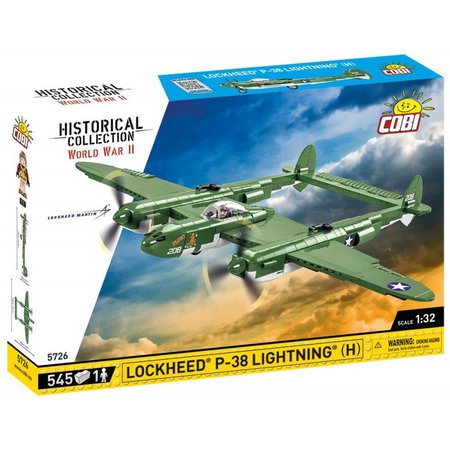 Cobi 5726 World War II Americk sthac-bombardovac letoun Lockheed P-38H Lightning