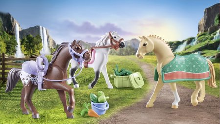 Playmobil 71356 3 kon: Morgan, Quarter Horse a Shagya Arabian