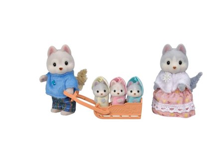 Sylvanian Families Rodina Husky s trojaty