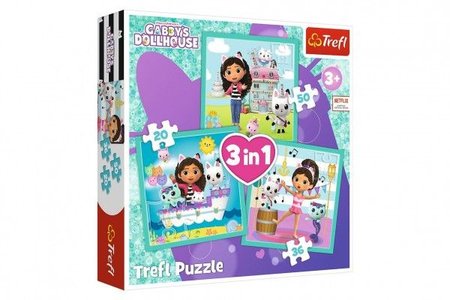 Puzzle 3v1 Gabbyiny aktivity/Gabbys Dollhouse