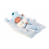 Llorens 63555 NEW BORN CHLAPEEK - realistick panenka miminko s celovinylovm tlem 35 cm