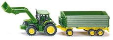 SIKU Farmer - John Deere s elnm nakladaem a pvsem, mtko 1:87