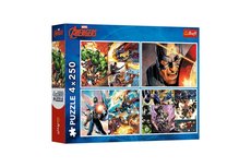 Trefl Puzzle 4x250 - Avangers / Hrdinsk dny